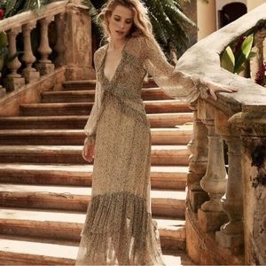 NWT rare DÔEN Saffron maxi dress. 100% silk.